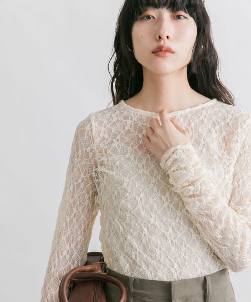 ドレープレースTEE(507837170) | ケービーエフ(KBF) - d fashion