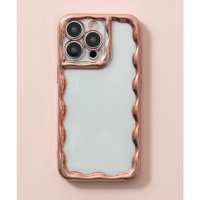 emonique/エモニーク emonique メタリック ウェーブフレーム クリア iPhoneスマホケース カバー/507837267