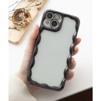 emonique/エモニーク emonique メタリック ウェーブフレーム クリア iPhoneスマホケース カバー/507837280