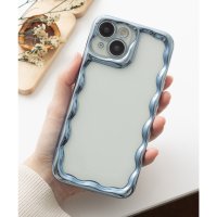 emonique/エモニーク emonique メタリック ウェーブフレーム クリア iPhoneスマホケース カバー/507837280