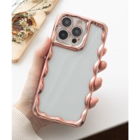emonique/エモニーク emonique メタリック ウェーブフレーム クリア iPhoneスマホケース カバー/507837280