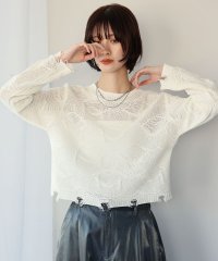 Ampirula/アンピルーラ Ampirula クラッシュフリンジニットプルオーバー/507837904
