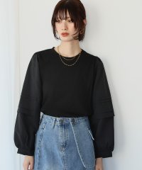 Ampirula/アンピルーラ Ampirula 異素材ドッキングボリュームスリーブプルオーバー【洗える】/507837905