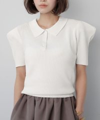 ELFRANK/【VERY掲載】エルフランク ELFRANK パワーショルダーニットポロシャツ/507837918