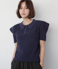 ELFRANK/【VERY掲載】エルフランク ELFRANK パワーショルダーニットポロシャツ/507837918