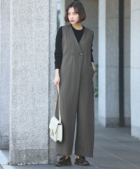 ELFRANK/エルフランク ELFRANK フロントダブルストライプオールインワン【洗える】/507837922