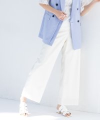 INDIVI/新色登場！【雑誌掲載/褒められパンツ／洗える】ウエストゴムワイドタックパンツ/505927404