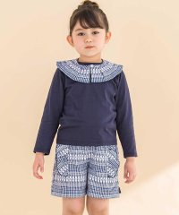 Noeil aime BeBe/【お揃い】ギンガムチェック付け襟Tシャツ+パンツセット(80~130cm)/507793237