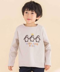 Noeil aime BeBe/天竺切り替えビットペンギンプリントTシャツ(80~130cm)/507793253