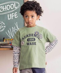 WASK/ワッペンTシャツ＋ロゴ柄ロンT セット(100~160cm)/507799609