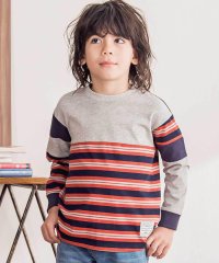 WASK/クレイジーパターン無地＋ボーダー天竺Tシャツ(100~160cm)/507799620