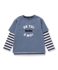 BeBe/ロゴ半袖Tシャツ+マルチボーダー長袖Tシャツセット(90~150cm)/507826185