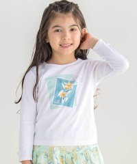 BeBe/アイリス切手プリント長袖Tシャツ(90~150cm)/507826202