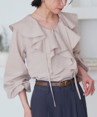 RUIRUE BOUTIQUE/ルイルエブティック RUIRUE BOUTIQUE ラッフルフリルカラーブラウス/507838000