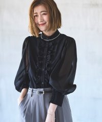 RUIRUE BOUTIQUE/ルイルエブティック RUIRUE BOUTIQUE オーガンジースリーブフロントフリルブラウス/507838002