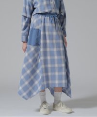 AVIREX/WAFFLE OMBRE CHECK IRREGULAR SKIRT/ワッフルオンブレチェック イレギュラースカート/507838810