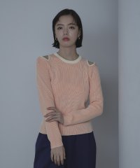 miette/ショルダーカットバイカラーリブニット/507838884