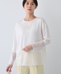 INDIVI/【洗える】袖＆裾 シアーデザイントップス/507839311