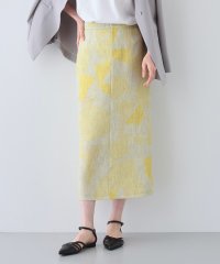 INDIVI/春SALE！【洗える】リネンライク ブロッキングプリントスカート/507839618