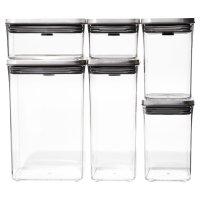 oxo/特典付き oxo オクソー ステンレスポップコンテナ6ピースセット ストッカー キャニスター 保存容器 密閉容器 キッチン用品 3119400/507839723