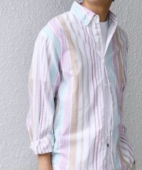 SHIPS any MEN/SHIPS any: BEZ TEXTILE マルチカラー ストライプ / ソリッド ボタンダウン シャツ◇/507840066