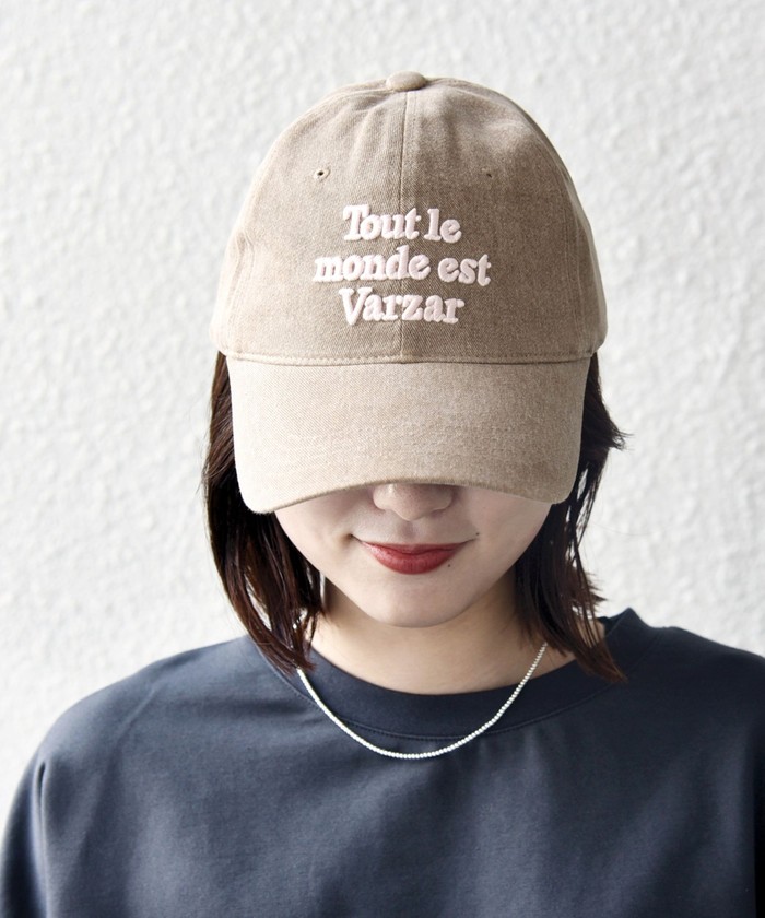 VARZAR: レタリング 刺繍 ボール キャップ(507840072
