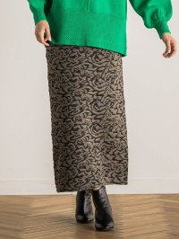 Droite Lautreamont/ドロワット ロートレアモン Droite lautreamont 【WEB限定】ダマスク柄ニットスカート≪洗濯機で洗える≫/507840134