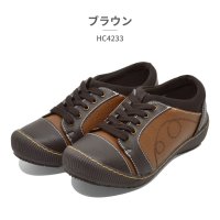 Hashed Coorde/ハッシュド コーデ Hashed Coorde スニーカー レディース コンフォートカジュアルシューズレースアップ HC4233 ハッシュド コーデ 幅広 3E/507840154