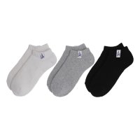 Robert P.Miller/ロバート・ピー・ミラー Robert P. Miller アンクルレングス ソックス 3Pソックス リブソックス 25－27cm 無地 ホワイト グレー ブラッ/507840422