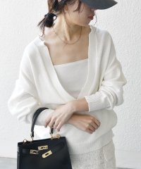 SHIPS any WOMEN/SHIPS any:〈手洗い可能〉バルキー シアー Vネック ニット プルオーバー/507840554