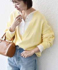 SHIPS any WOMEN/SHIPS any:〈手洗い可能〉バルキー シアー Vネック ニット プルオーバー/507840554