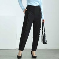 Sawa a la mode/サワアラモード Sawa a la mode 美脚をつくるスカラップラインテーパードパンツ/507840885