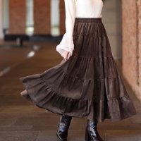 Sawa a la mode/サワアラモード Sawa a la mode しっとり艶めくベロアティアードスカート/507840888