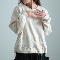 Sawa a la mode/サワアラモード Sawa a la mode リズミカルに流れるコード刺繍プルオーバー/507840895