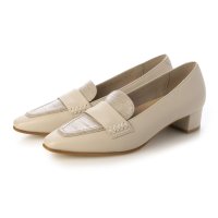 BARCLAY/【本革 / 日本製】 バークレー BARCLAY ソフトポインテッドトゥ 異素材コンビ ローファーアレンジパンプス/506968021