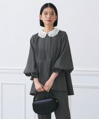 RUIRUE BOUTIQUE/ルイルエブティック RUIRUE BOUTIQUE 2WAYレース襟付きペプラムトップス＆テーパードパンツセットアップ/507837990