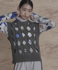 miette/スラッシュケーブルニットベスト/507845060