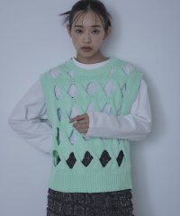 miette/スラッシュケーブルニットベスト/507845060