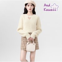 And Kawaii/アンドカワイイ And Kawaii ニット 丸首 Vネック トップス 秋冬 セーター あったか 韓国/507845201