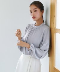 WHITE JOOLA/ホワイトジョーラ WHITE JOOLA 【 一枚でサマになる 】 ソフトデシン・バルーンスリーブブラウス/507845479