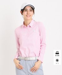 adabat/UVカット/吸水速乾 シャンブレーストレイプ 長袖ポロシャツ/507845516