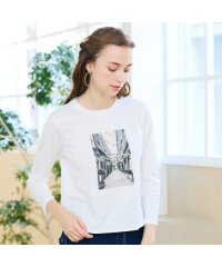 Liliane Burty ECLAT/【Charme par Eclat】フォトプリント　ロングTシャツ/507846238