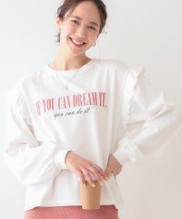 SHOO・LA・RUE Cutie Blonde/【S－LL/洗える】ショルダーフリルが目を惹く ロゴプリントロンT/507846512