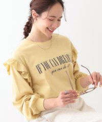 SHOO・LA・RUE Cutie Blonde/【S－LL/洗える】ショルダーフリルが目を惹く ロゴプリントロンT/507846512