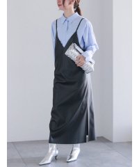 Te chichi/フェイクレザーキャミワンピース/507846674