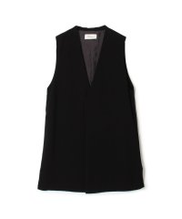 EDITION/バックサテンジョーゼット Vネックジレ/507847080