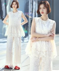 ELFRANK/エルフランク ELFRANK ケミカルレースブラウス・ワイドパンツセットアップ/507847152