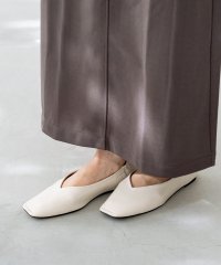 welleg/ウェレッグ welleg スクエアトゥ ギャザー フラットシューズ/507847156