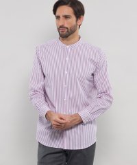 MACKINTOSH LONDON/ストレッチタイプライターストライプバンドカラーシャツ/507797685