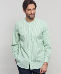 MACKINTOSH LONDON/ストレッチタイプライターストライプバンドカラーシャツ/507797685